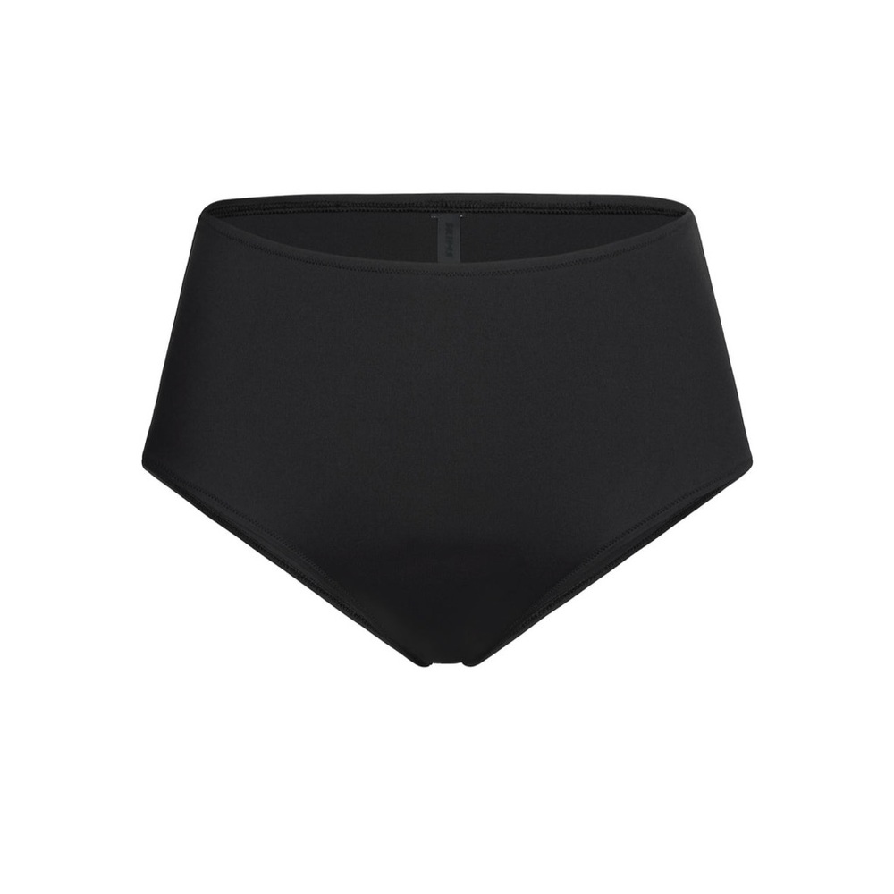 SKIMS Black High-Waisted Bikini Bottom